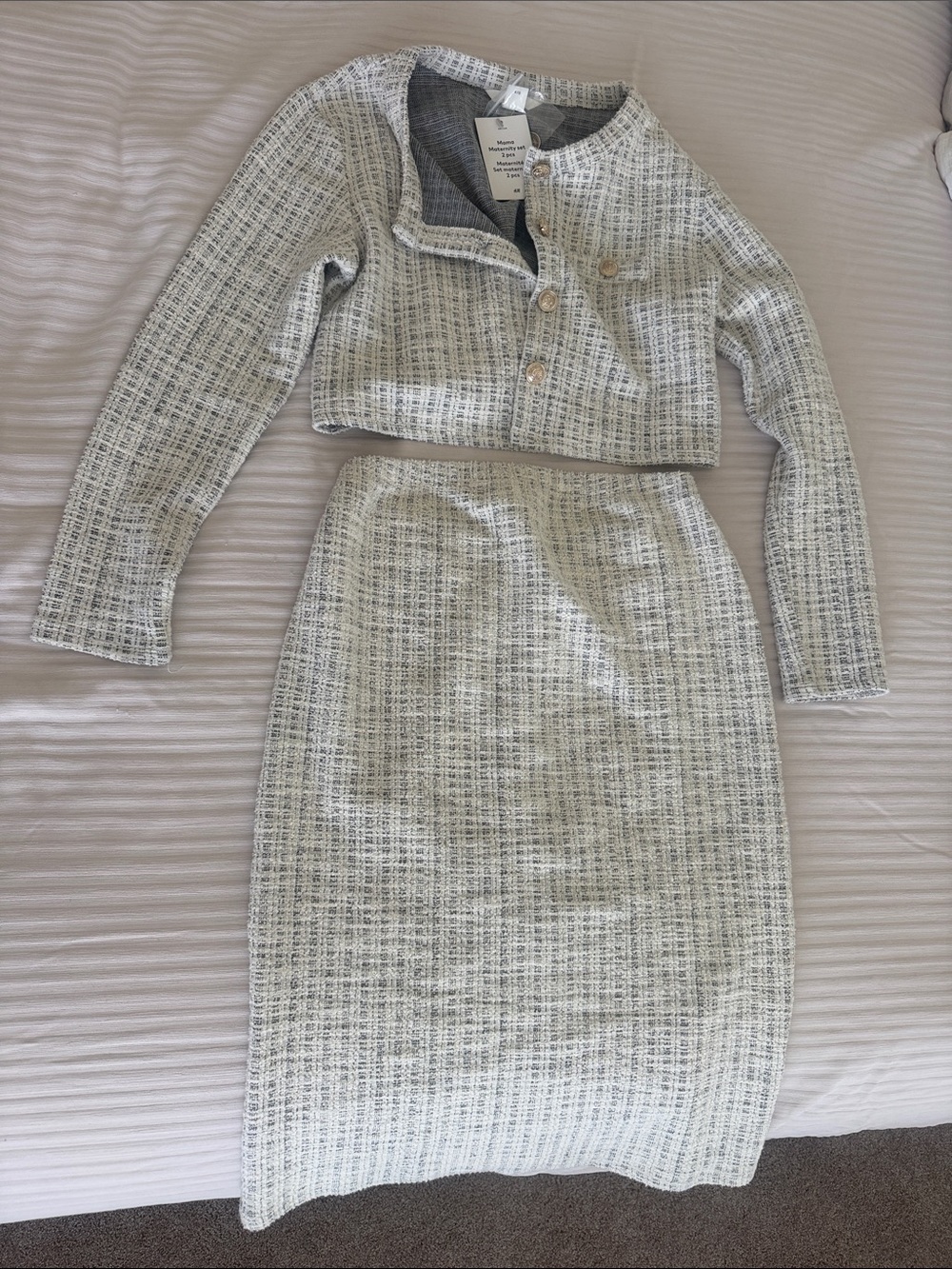 H&M Two-Piece Tweed maternity Skirt Set